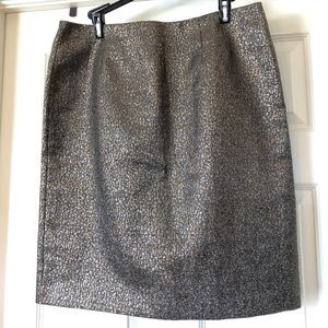New York & Co metallic leopard print skirt